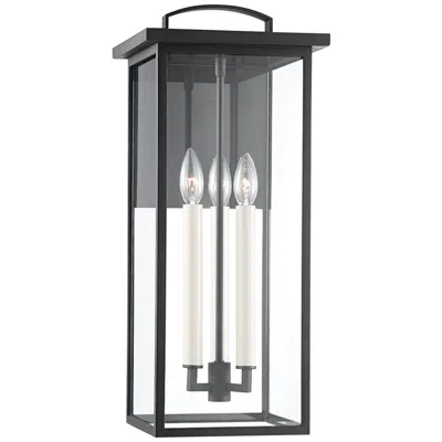 Troy Eden 22" High Textured Black Outdoor Wall Light