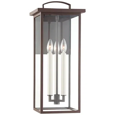 Troy Eden 22" High Textured Bronze Outdoor Wall Light In Brown