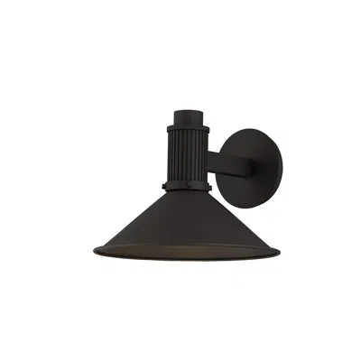 Troy Elani 8 3/4" High Textured Black Outdoor Wall Light