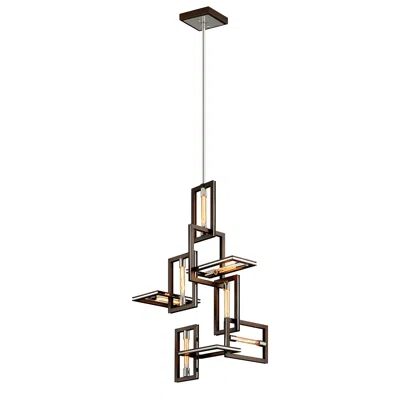 Troy Enigma 24 3/4" Wide Bronze 7-light Pendant