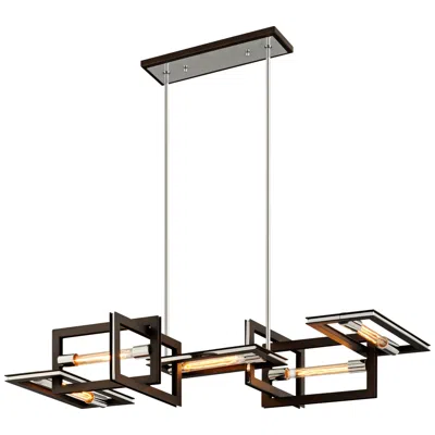 Troy Enigma 43 1/2" Wide Bronze Kitchen Island Light Pendant
