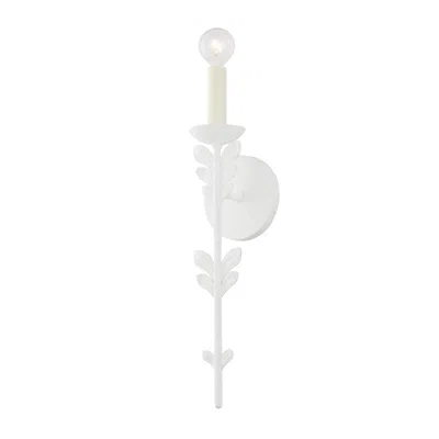 Troy Florian 19 1/2" High Gesso White Wall Sconce