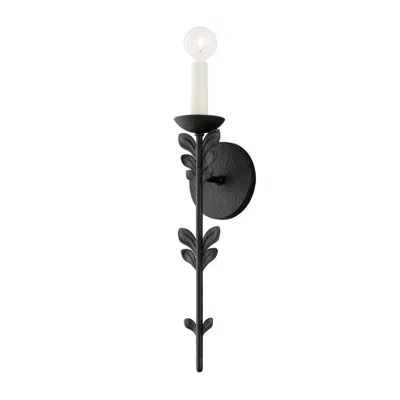Troy Florian 19 1/2" High Textured Black Wall Sconce