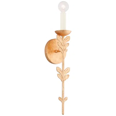 Troy Florian 19 1/2" High Vintage Gold Leaf Wall Sconce