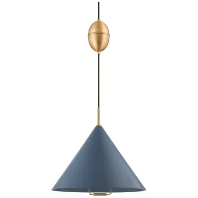 Troy Fontana 36" Steel 1 Lt Pendant