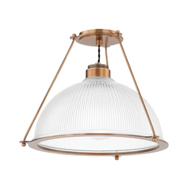 Troy Glint 17 3/4" Wide Patina Brass Ceiling Light