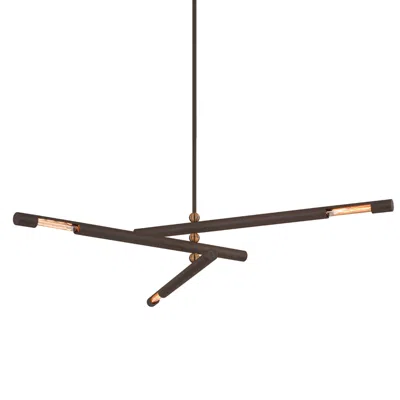 Troy Hendrix 62 1/4" Wide Bronze 3-light Chandelier