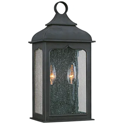 Troy Henry Street Collection 15" High Outdoor Wall Light In Black