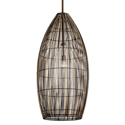 Troy Holden 21 1/2" Wide Bronze Woven Dome Pendant Light