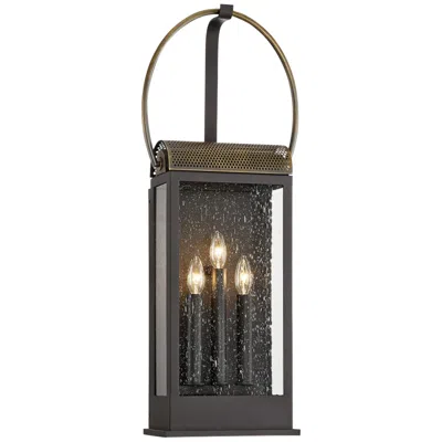 Troy Holmes 31 1/2" High Bronze And Brass Outdoor Wall Light