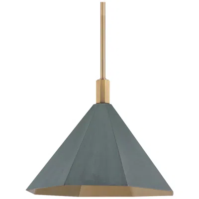 Troy Huntley 44" Steel 1 Lt Pendant In Blue