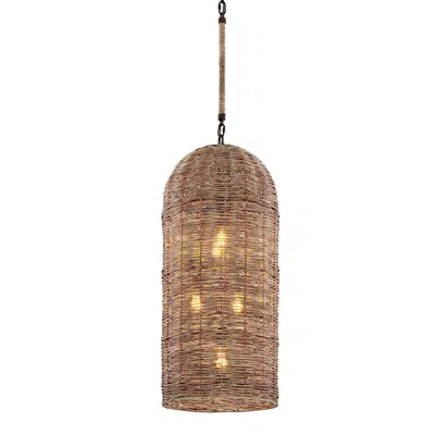 Troy Huxley 18" Wide Tidepool Bronze Led Basket Pendant Light