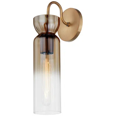Troy Julian 15 1/4" High Patina Brass Champagne Glass Wall Sconce