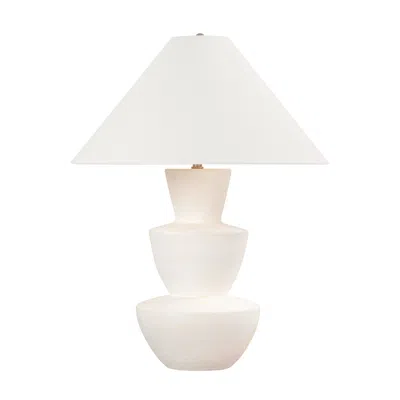 Troy Kamas Ivory  Ceramic 3-stack Bowl Table Lamp