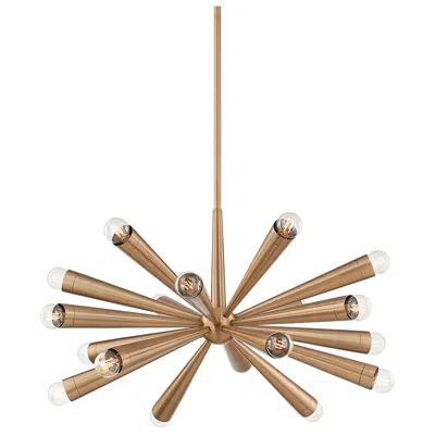Troy Keanu 30 1/4" Wide Patina Brass 18-light Chandelier