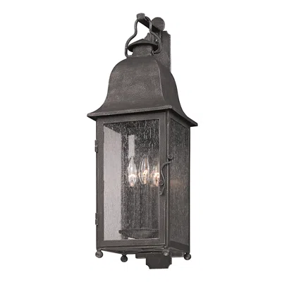Troy Larchmont 25" High Outdoor Aged Pewter Wall Light