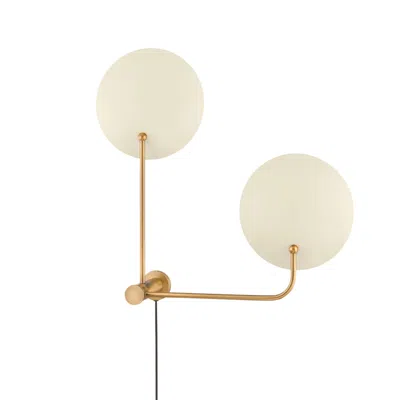 Troy Leif 41" High Patina Brass 2-light Wall Sconce