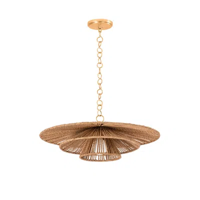 Troy Levan 24" Wide Vintage Gold Leaf Pendant Light