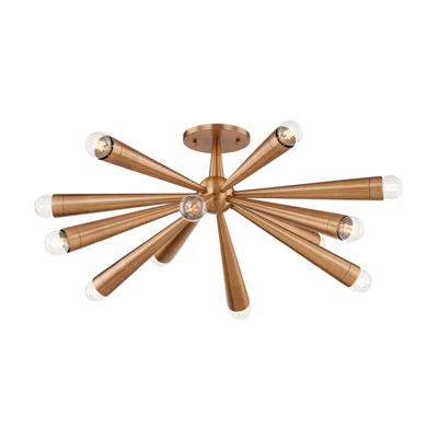 Troy Lighitng Keanu 30 1/4" Modern Patina Brass Sputnik Ceiling Light