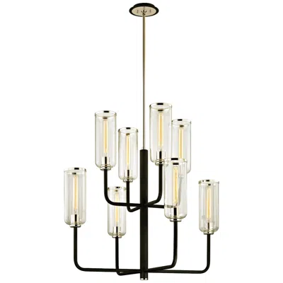 Troy Lighting Aeon 37" Wide Modern Carbide Black 8-light Chandelier