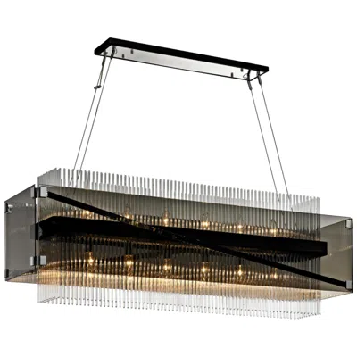 Troy Lighting Apollo 49 3/4" Bronze Rectangular Island Chandelier