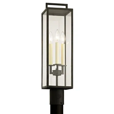 Troy Lighting Beckham 3 Light Post In Forged Iron