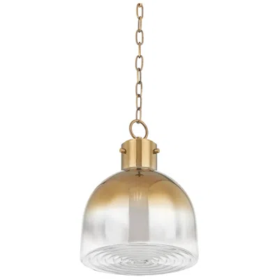 Troy Lighting Beryl 11 3/4" Wide Brass Ombre And Glass Pendant