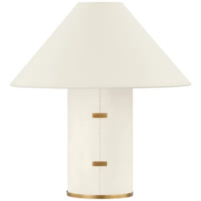 Troy Lighting Bond 15" High Parchment Patina Brass Accent Table Lamp