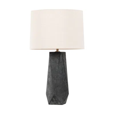 Troy Lighting Coronado 29" Ash Black Ceramic Geometric Table Lamp