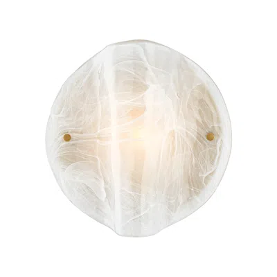 Troy Lighting Dale Wall Sconce Patina Brass In White