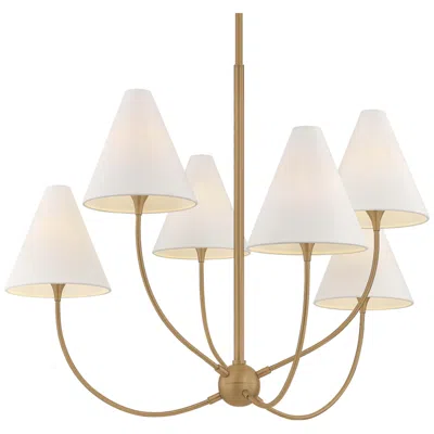 Troy Lighting Evermore Chandelier Patina Brass In Gold