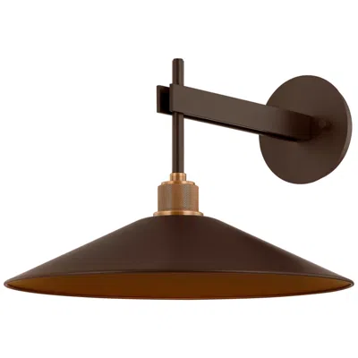 Troy Lighting Harac  Exterior Wall Sconce 15" In Patina Brass And Bronze