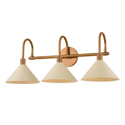 Troy Lighting Jovani Bath And Vanity 25.5" In Patina Brass And Soft Sa