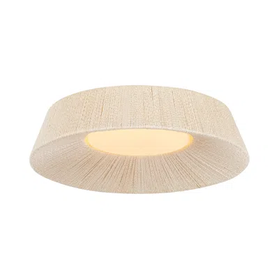 Troy Lighting Kenton Flush Mount Aged Brass/ceramic Harbour Grey Cackle In Brown