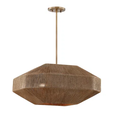 Troy Lighting Laken Chandelier 24" In Patina Brass