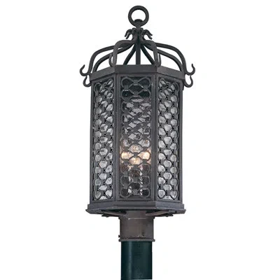 Troy Lighting Los Olivos Iron 16" H Pier Mount Base In Textured Iron
