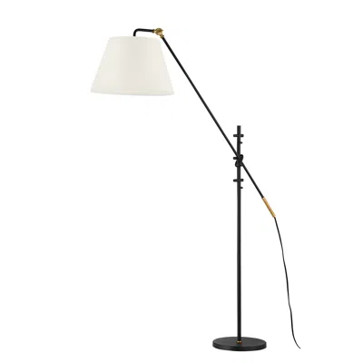 Troy Lighting Navin 64 3/4" High Steel Boom Arm Modern Floor Lamp In Black