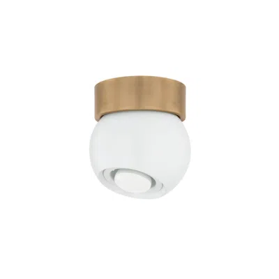 Troy Lighting Odin 5.5 In 1 Lt Flush Mount Patina Brass And Soft White