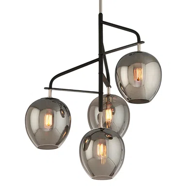 Troy Lighting Odyssey 29" Smoke Glass Globes Modern 4-light Pendant