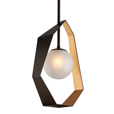 Troy Lighting Origami 34.75 In. Bronze With Gold Leaf Pendant