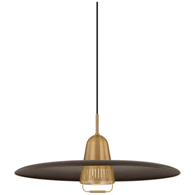 Troy Lighting Pacific Pendant Patina Brass/ceramic Ancient Villa In Brown