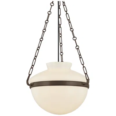 Troy Lighting Paradigm Pendant Bronze In White