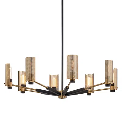 Troy Lighting Pilsen 40" 8-light Bronze And Brass Modern Chandelier