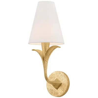 Troy Lighting Quill Wall Sconce Aged Brass/soft Bisque