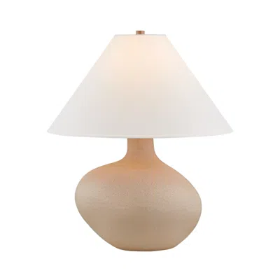 Troy Lighting Rebecca Table Lamp 21" In Ceramic Rough Sand In White