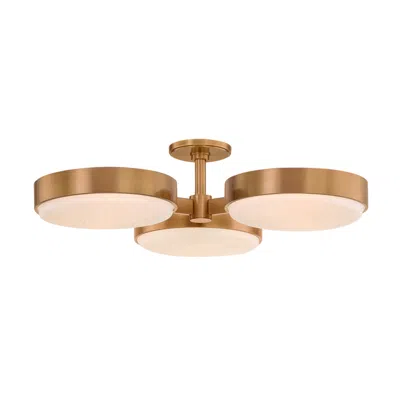 Troy Lighting Rory Semi Flush 30" In Patina Brass