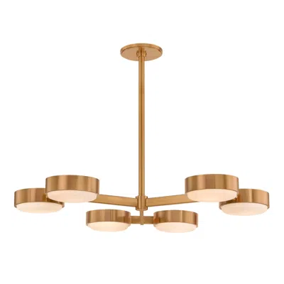 Troy Lighting Rory Semi Flush 40" In Patina Brass