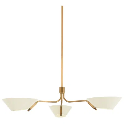 Troy Lighting Sacramento 43" 3-light Modern Brass Uplight Chandelier