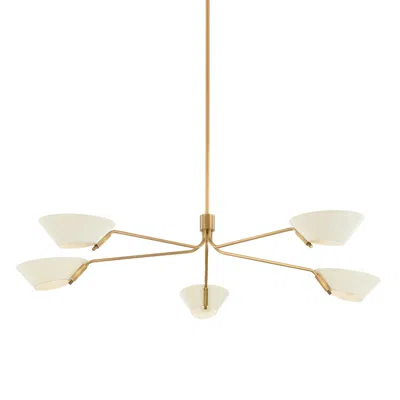 Troy Lighting Sacramento 63 1/2" Modern Brass 5-light Chandelier
