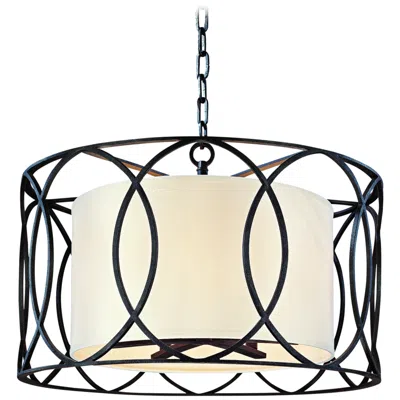 Troy Lighting Sausalito 25" Wide Deep Bronze Pendant Light